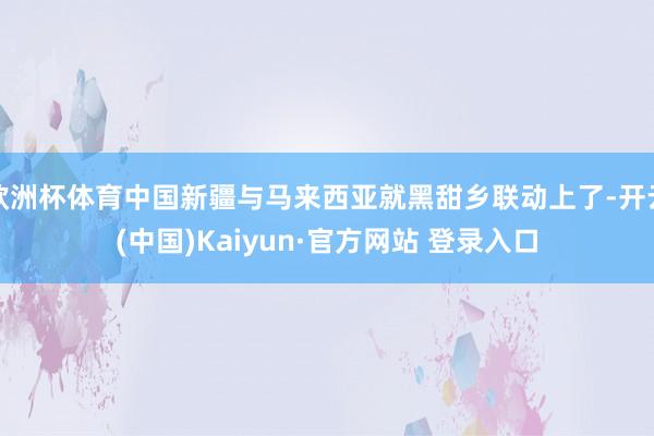 欧洲杯体育中国新疆与马来西亚就黑甜乡联动上了-开云(中国)Kaiyun·官方网站 登录入口
