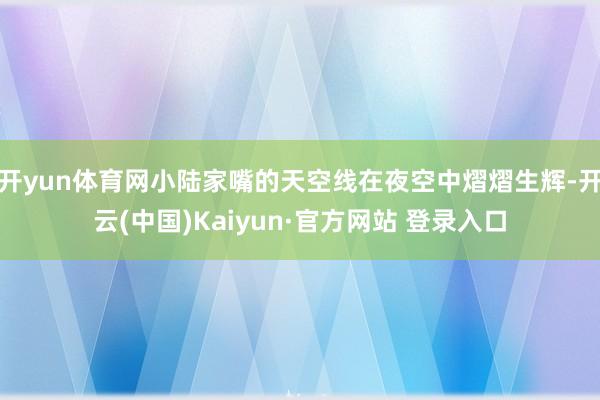 开yun体育网小陆家嘴的天空线在夜空中熠熠生辉-开云(中国)Kaiyun·官方网站 登录入口