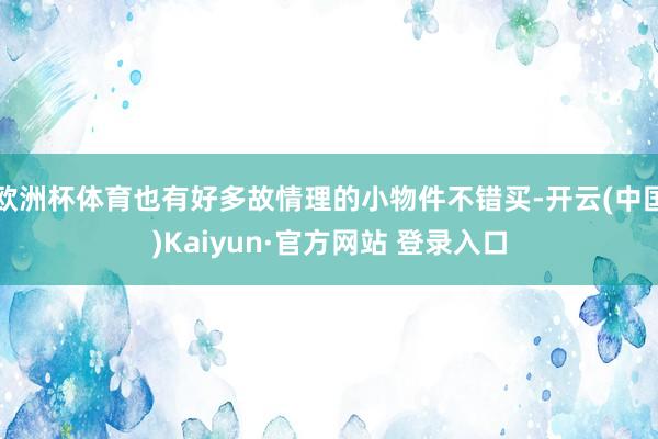 欧洲杯体育也有好多故情理的小物件不错买-开云(中国)Kaiyun·官方网站 登录入口