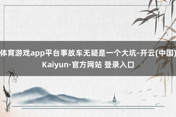 体育游戏app平台事故车无疑是一个大坑-开云(中国)Kaiyun·官方网站 登录入口