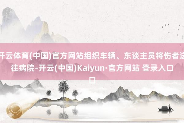 开云体育(中国)官方网站组织车辆、东谈主员将伤者送往病院-开云(中国)Kaiyun·官方网站 登录入口