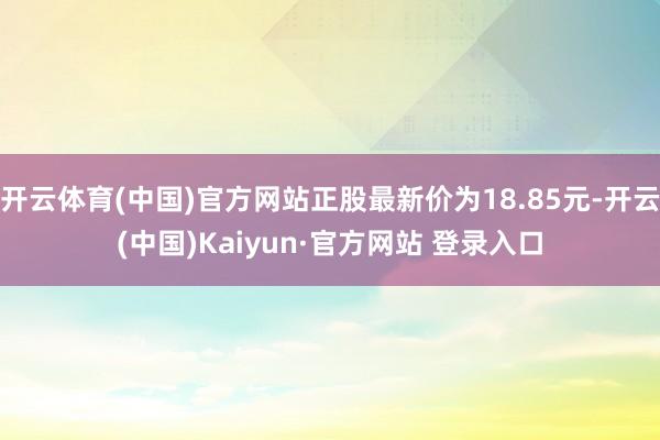 开云体育(中国)官方网站正股最新价为18.85元-开云(中国)Kaiyun·官方网站 登录入口