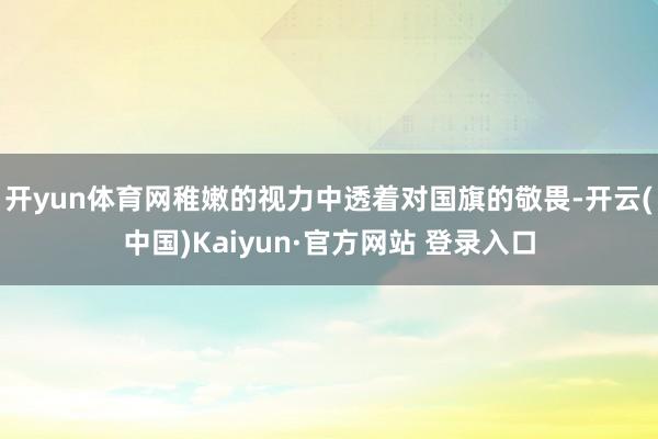 开yun体育网稚嫩的视力中透着对国旗的敬畏-开云(中国)Kaiyun·官方网站 登录入口