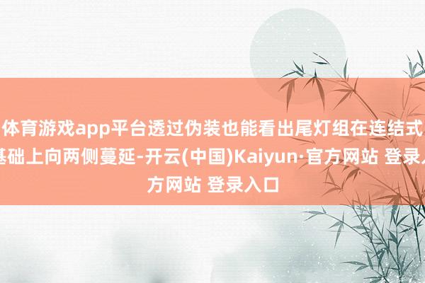 体育游戏app平台透过伪装也能看出尾灯组在连结式的基础上向两侧蔓延-开云(中国)Kaiyun·官方网站 登录入口
