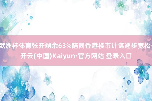欧洲杯体育张开剩余63%陪同香港楼市计谋逐步宽松-开云(中国)Kaiyun·官方网站 登录入口