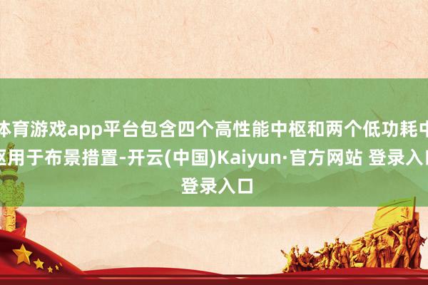 体育游戏app平台包含四个高性能中枢和两个低功耗中枢用于布景措置-开云(中国)Kaiyun·官方网站 登录入口