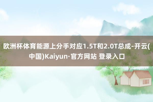 欧洲杯体育能源上分手对应1.5T和2.0T总成-开云(中国)Kaiyun·官方网站 登录入口