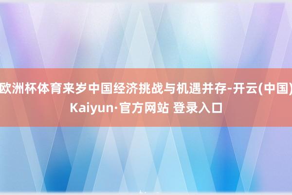 欧洲杯体育来岁中国经济挑战与机遇并存-开云(中国)Kaiyun·官方网站 登录入口
