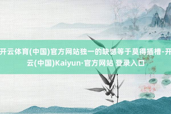 开云体育(中国)官方网站独一的缺憾等于莫得插槽-开云(中国)Kaiyun·官方网站 登录入口