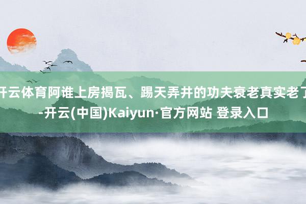 开云体育阿谁上房揭瓦、踢天弄井的功夫衰老真实老了-开云(中国)Kaiyun·官方网站 登录入口