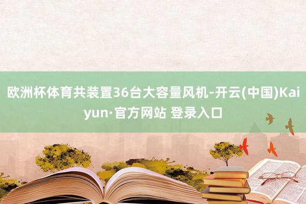 欧洲杯体育共装置36台大容量风机-开云(中国)Kaiyun·官方网站 登录入口