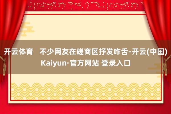 开云体育   不少网友在磋商区抒发咋舌-开云(中国)Kaiyun·官方网站 登录入口
