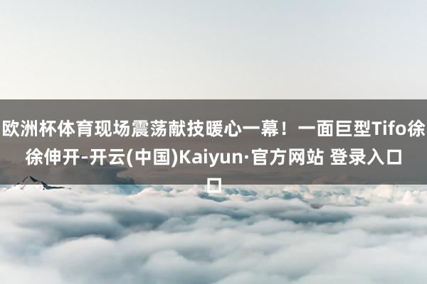 欧洲杯体育现场震荡献技暖心一幕！一面巨型Tifo徐徐伸开-开云(中国)Kaiyun·官方网站 登录入口