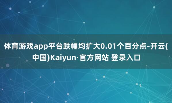 体育游戏app平台跌幅均扩大0.01个百分点-开云(中国)Kaiyun·官方网站 登录入口