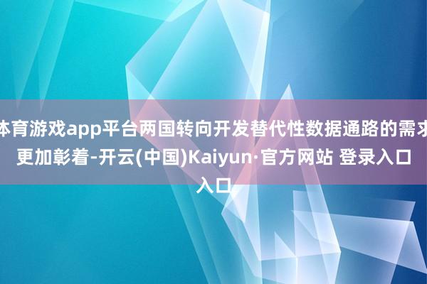 体育游戏app平台两国转向开发替代性数据通路的需求更加彰着-开云(中国)Kaiyun·官方网站 登录入口