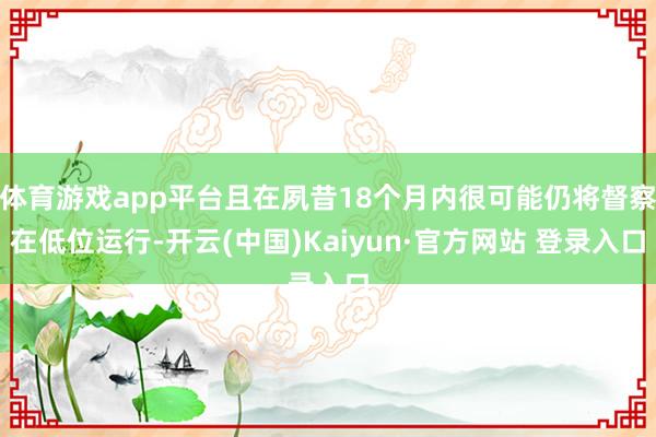 体育游戏app平台且在夙昔18个月内很可能仍将督察在低位运行-开云(中国)Kaiyun·官方网站 登录入口
