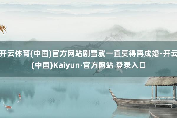 开云体育(中国)官方网站剧雪就一直莫得再成婚-开云(中国)Kaiyun·官方网站 登录入口