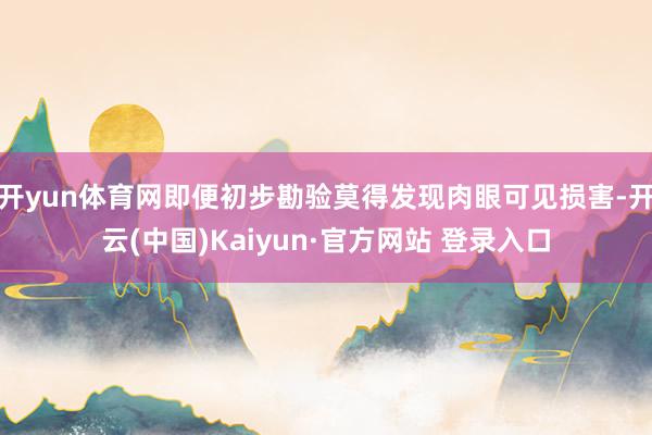 开yun体育网即便初步勘验莫得发现肉眼可见损害-开云(中国)Kaiyun·官方网站 登录入口