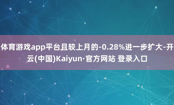 体育游戏app平台且较上月的-0.28%进一步扩大-开云(中国)Kaiyun·官方网站 登录入口